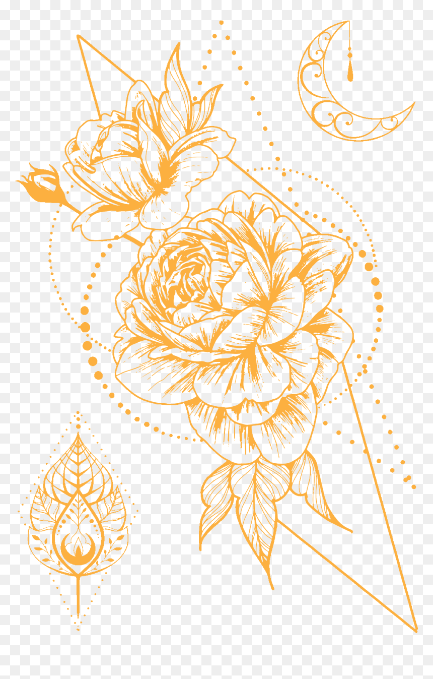 Illustration, HD Png Download - gold flowers png
