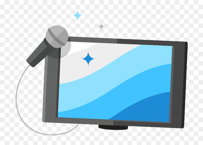 Karaoke Tv Clip Art, HD Png Download - karaoke singer png