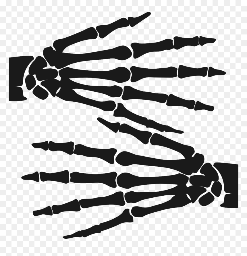 Silhouette, HD Png Download - skeleton hands png