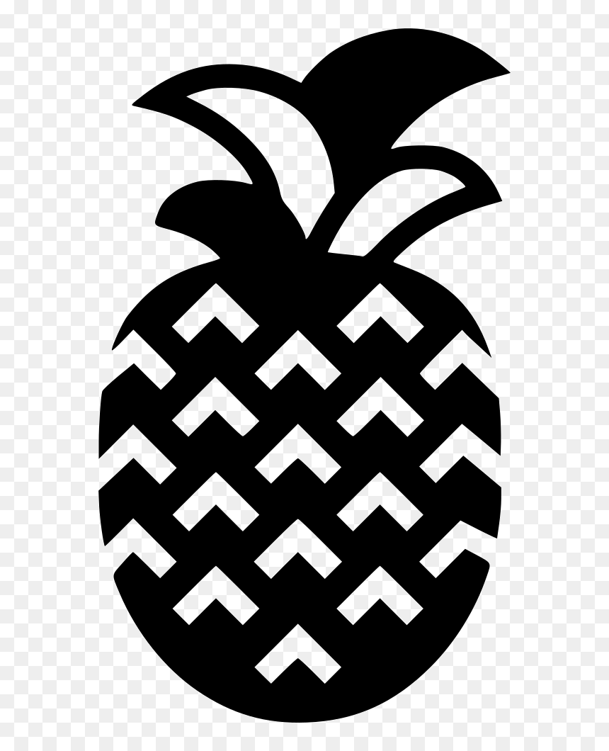 Portable Network Graphics, HD Png Download - black and white pineapple png