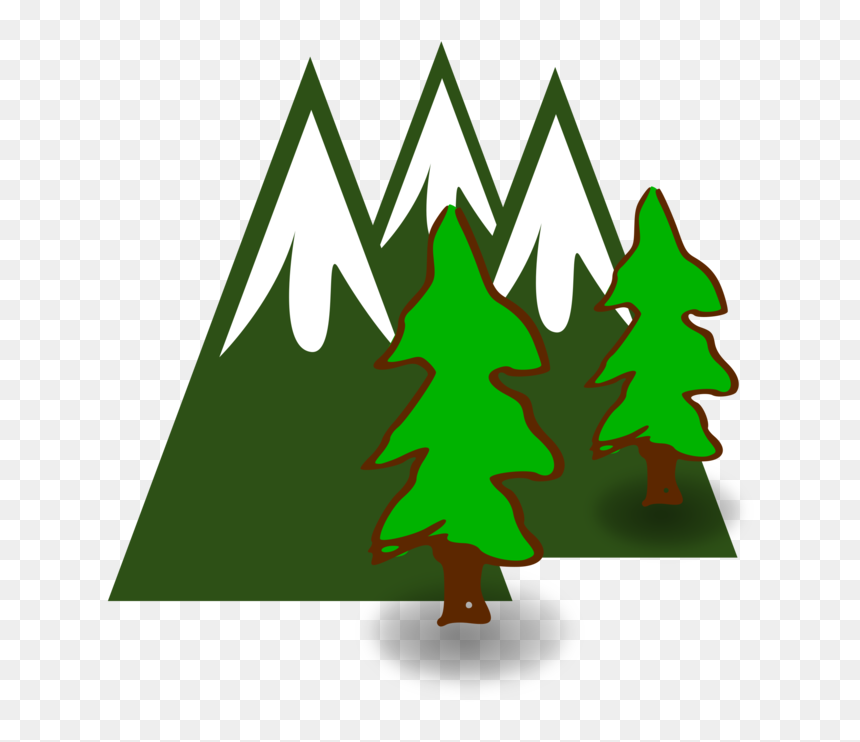Forest Mountain Clipart, HD Png Download - cartoon mountains png