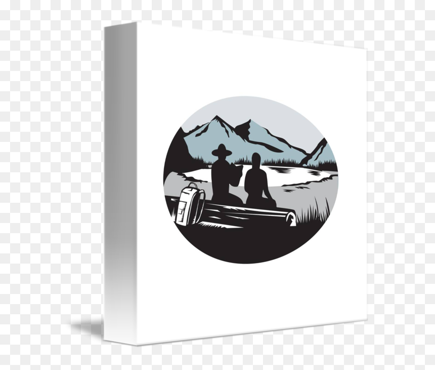 Woodcut, HD Png Download - cartoon mountains png