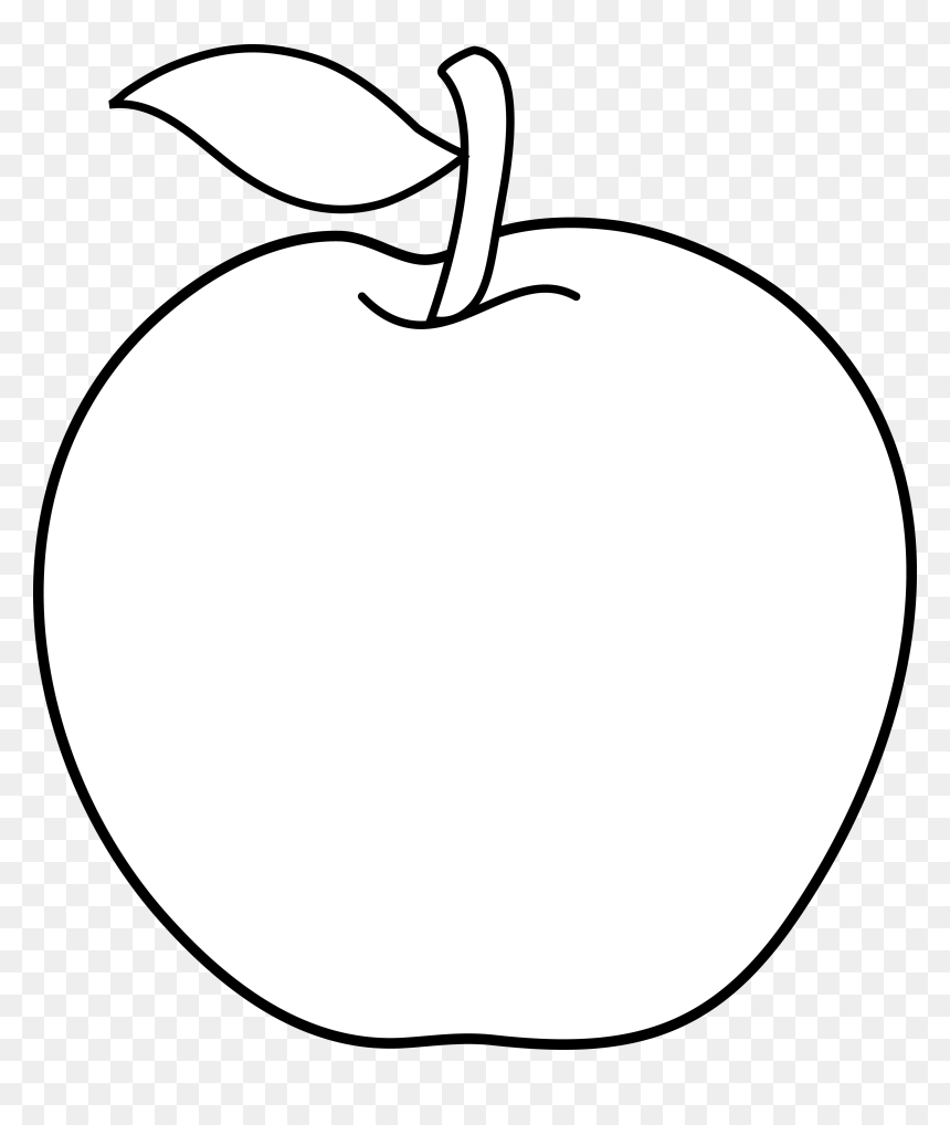 White Apple Silhouette, HD Png Download - black and white pineapple png