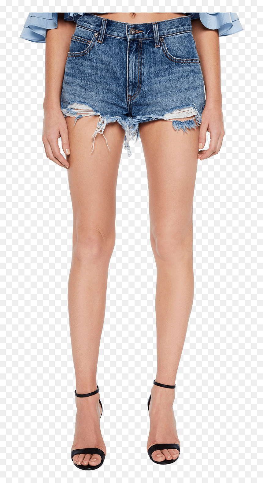 Erin Cut Off Denim Short In Colour True Navy - Pocket, HD Png Download - jean shorts png