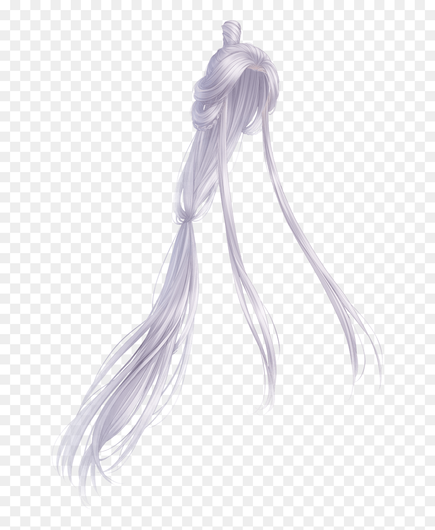 Sketch, HD Png Download - hair with bangs png