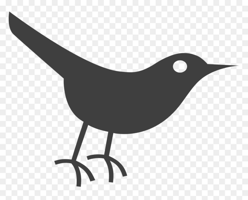 Bird Icon Transparent Png, Png Download - black twitter png