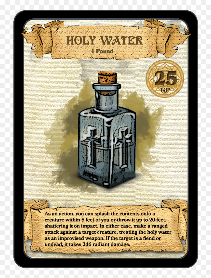 Dungeons And Dragons Carte, HD Png Download - holy water png