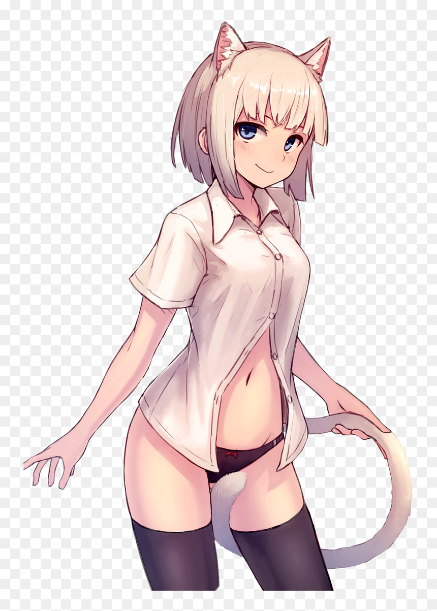 Catgirl Anime Girl Neko, HD Png Download - cat girl png