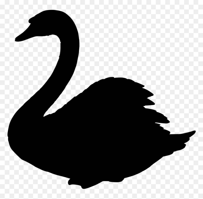 Transparent Swan Clip Art, HD Png Download - swan silhouette png