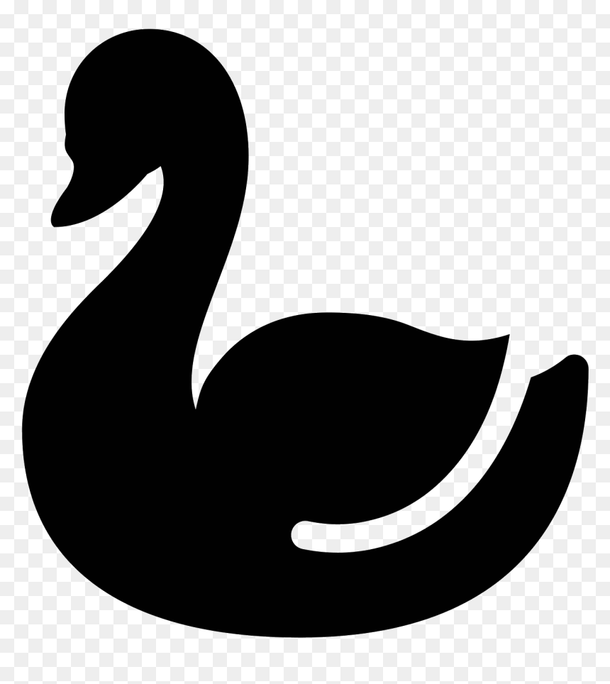 Swan Icon Png, Transparent Png - swan silhouette png