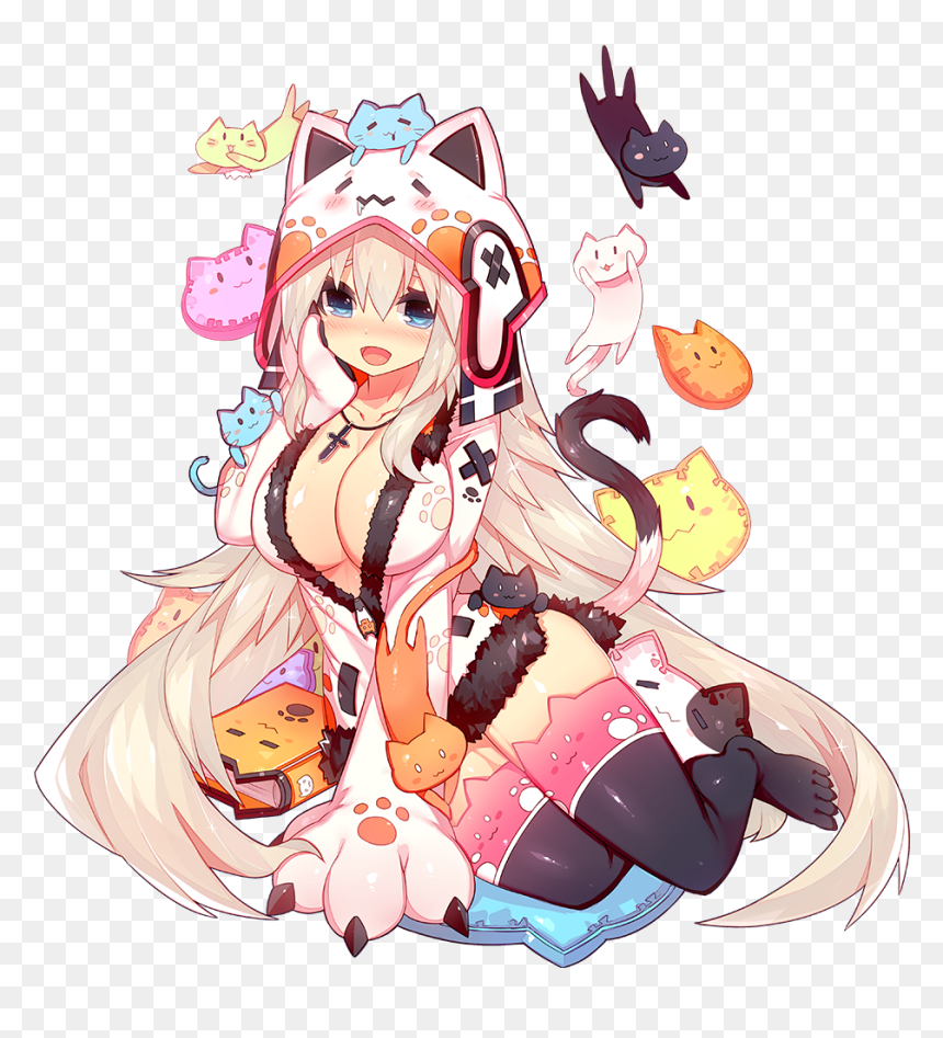 Cartoon, HD Png Download - cat girl png