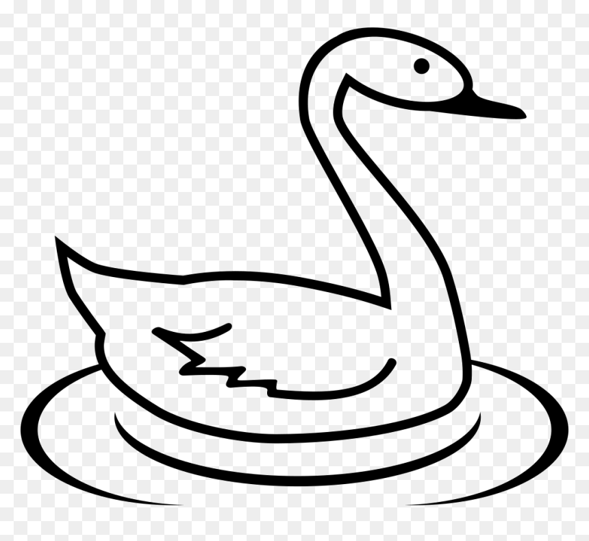 Icon, HD Png Download - swan silhouette png