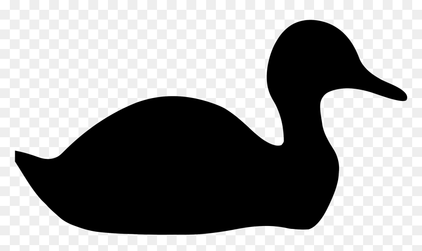 Silhouette Of Duck, HD Png Download - swan silhouette png
