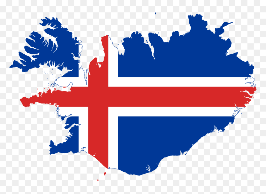 Iceland Flag And Map, HD Png Download - iceland flag png