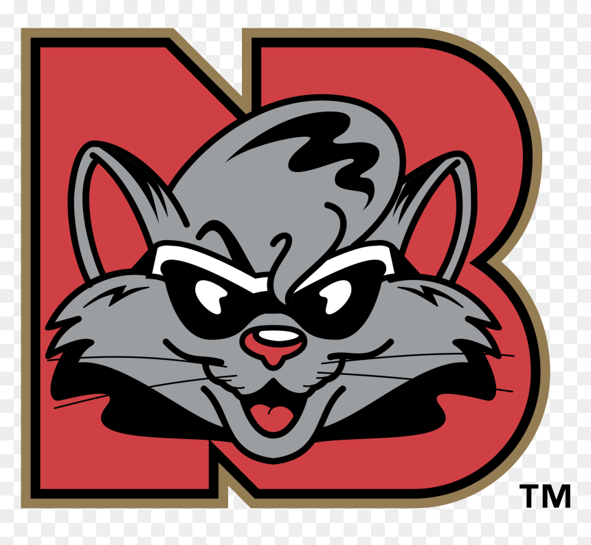 New Britain Rock Cats Logo, HD Png Download - cat ear png
