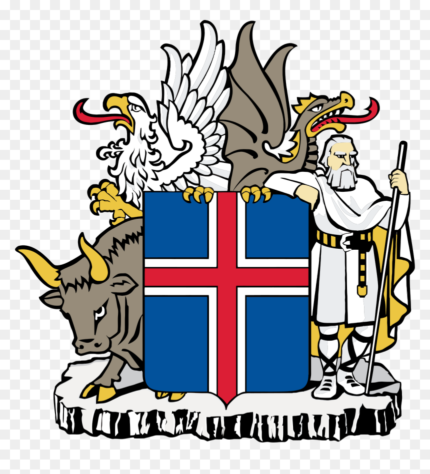 Iceland Coat Of Arms, HD Png Download - iceland flag png