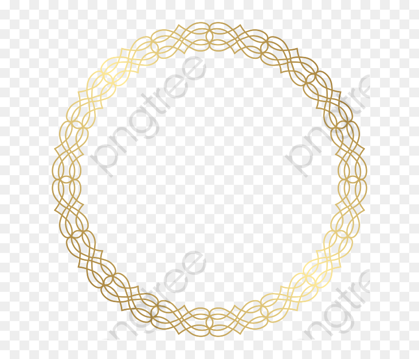 Circle Transparent Border Gold, HD Png Download - chain circle png