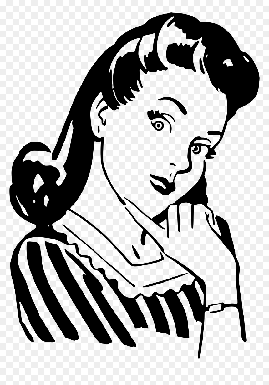 Vintage Clip Art Png, Transparent Png - vintage girl png