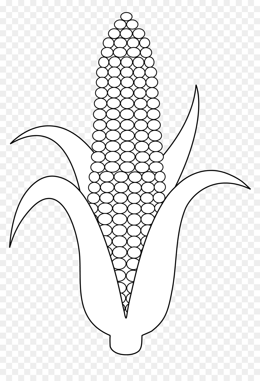 Corn Clipart Black And White, HD Png Download - corn plant png