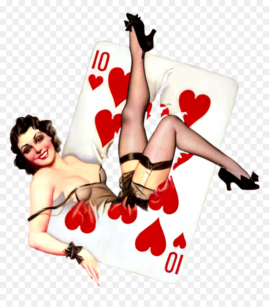 Vintage Pin Up Girl Png, Transparent Png - vintage girl png