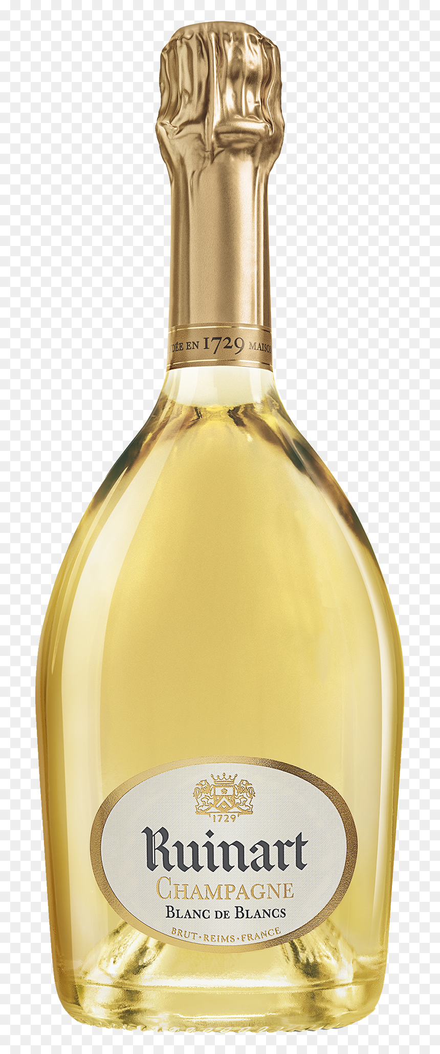 Ruinart Champagne, HD Png Download - gold champagne bottle png