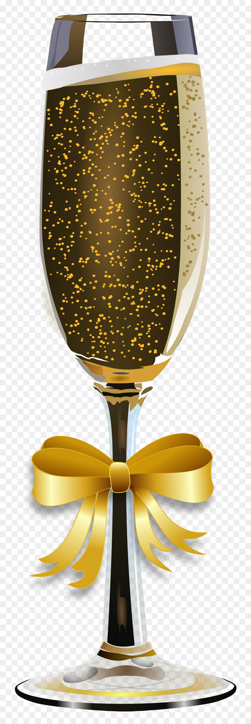 Gold Clipart Champagne Glass, HD Png Download - gold champagne bottle png