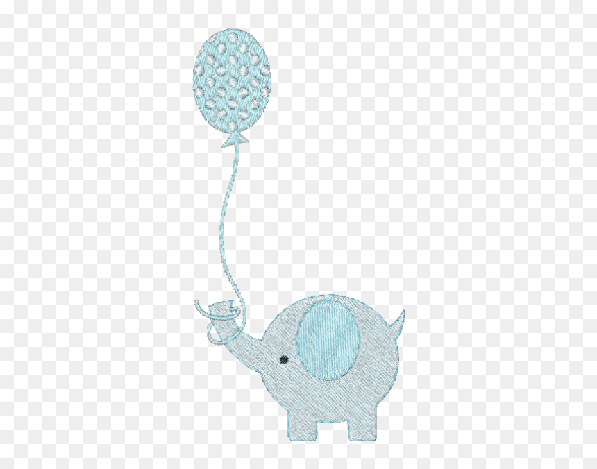 Elefante Com Balão Azul, HD Png Download - molduras batizado png