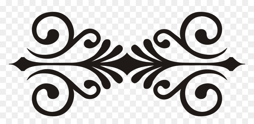 Flower Design Silhouette Images Png, Transparent Png - floral divider png