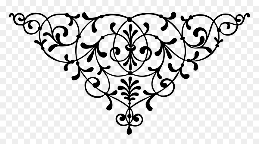 Floral Line Art Png, Transparent Png - floral divider png