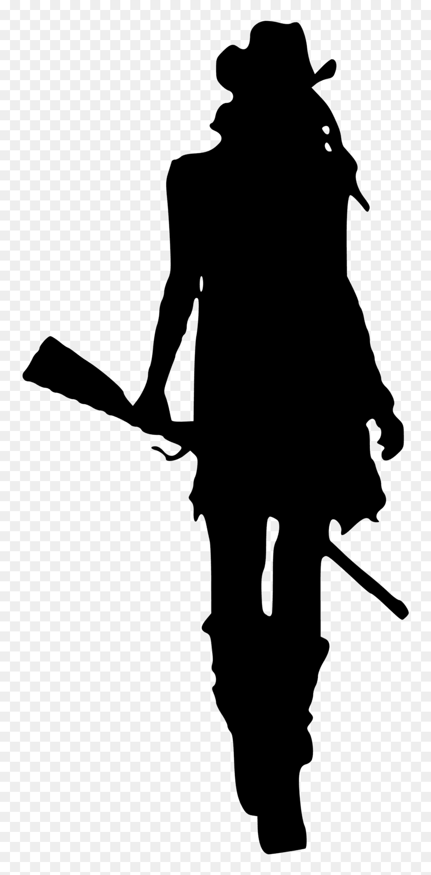 Cowgirl Silhouette Png, Transparent Png - cowgirl silhouette png