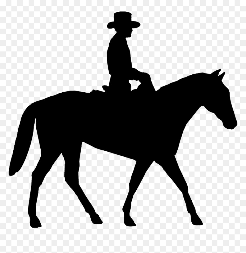 Clip Art Horse Riding, HD Png Download - cowgirl silhouette png