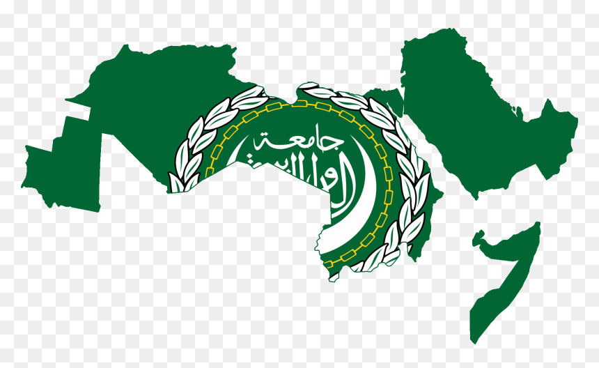 Arab League Flag Map, HD Png Download - saudi arabia flag png