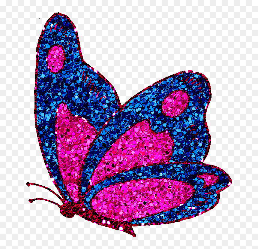 Butterfly Glitter Png, Transparent Png - blue sparkle png
