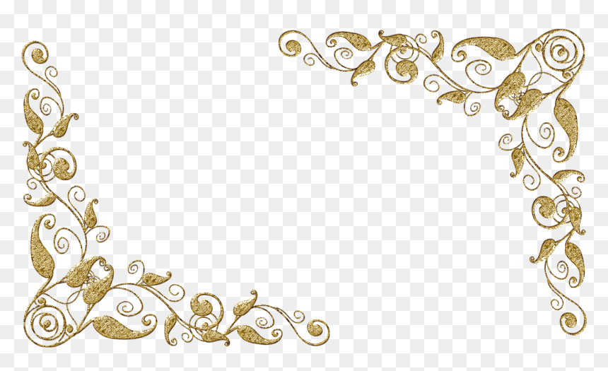 Arabesco Png, Transparent Png - moldura dourada arabescos png