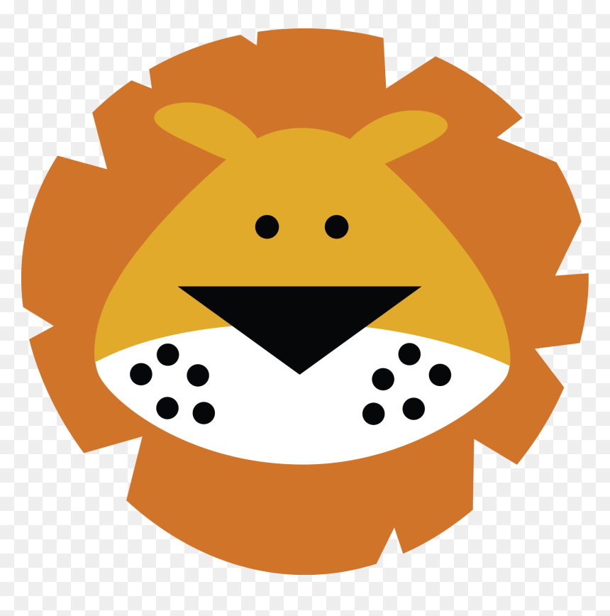 Cartoon Lion Head Clipart, HD Png Download - fox face png
