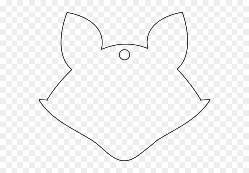 Line Art, HD Png Download - fox face png