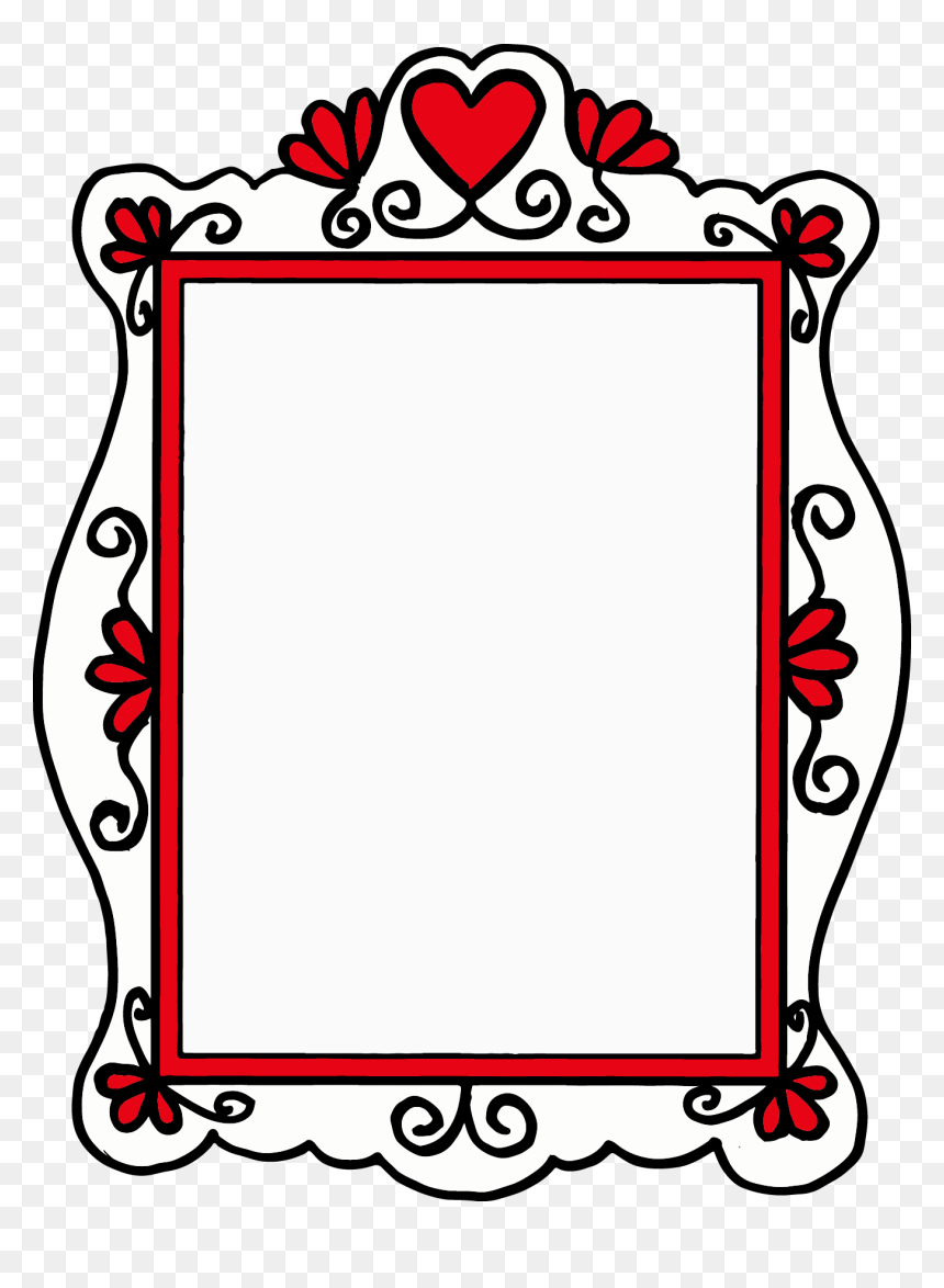 Mother's Day Card Black And White Clipart, HD Png Download - doodle frames png
