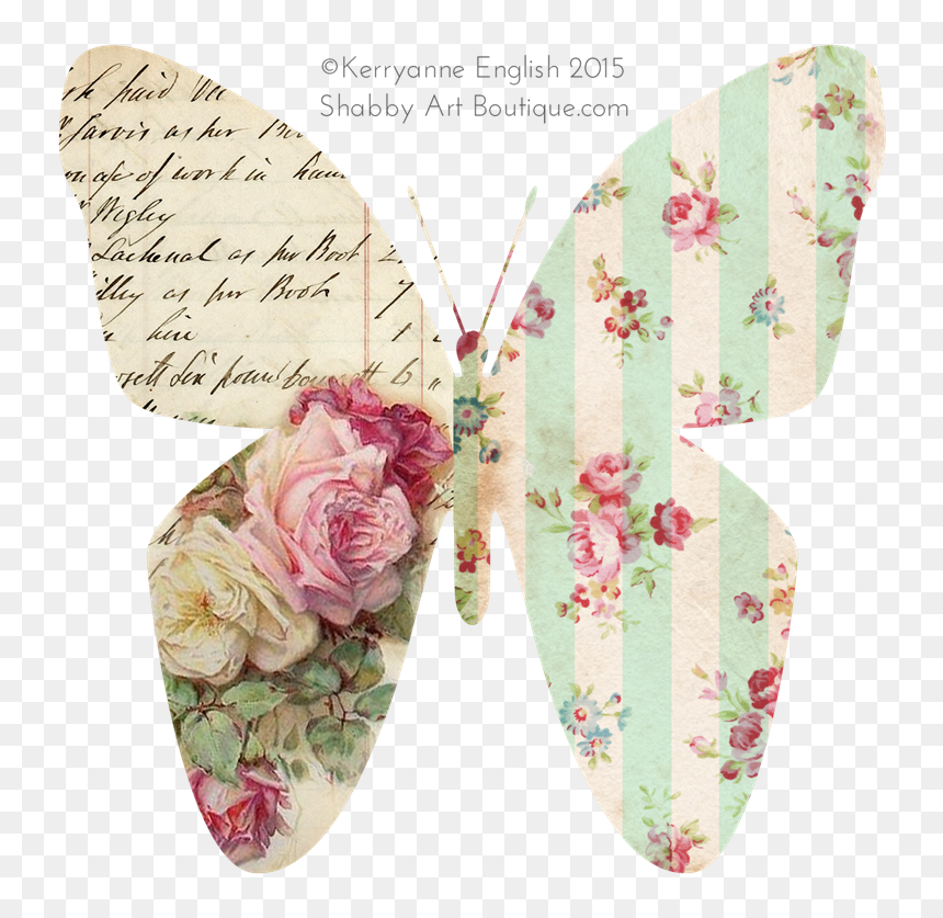 Beautiful Printable Butterfly S, HD Png Download - shabby chic png