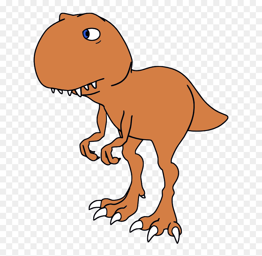 Dinosaur Funny Drawing Page, HD Png Download - t rex silhouette png