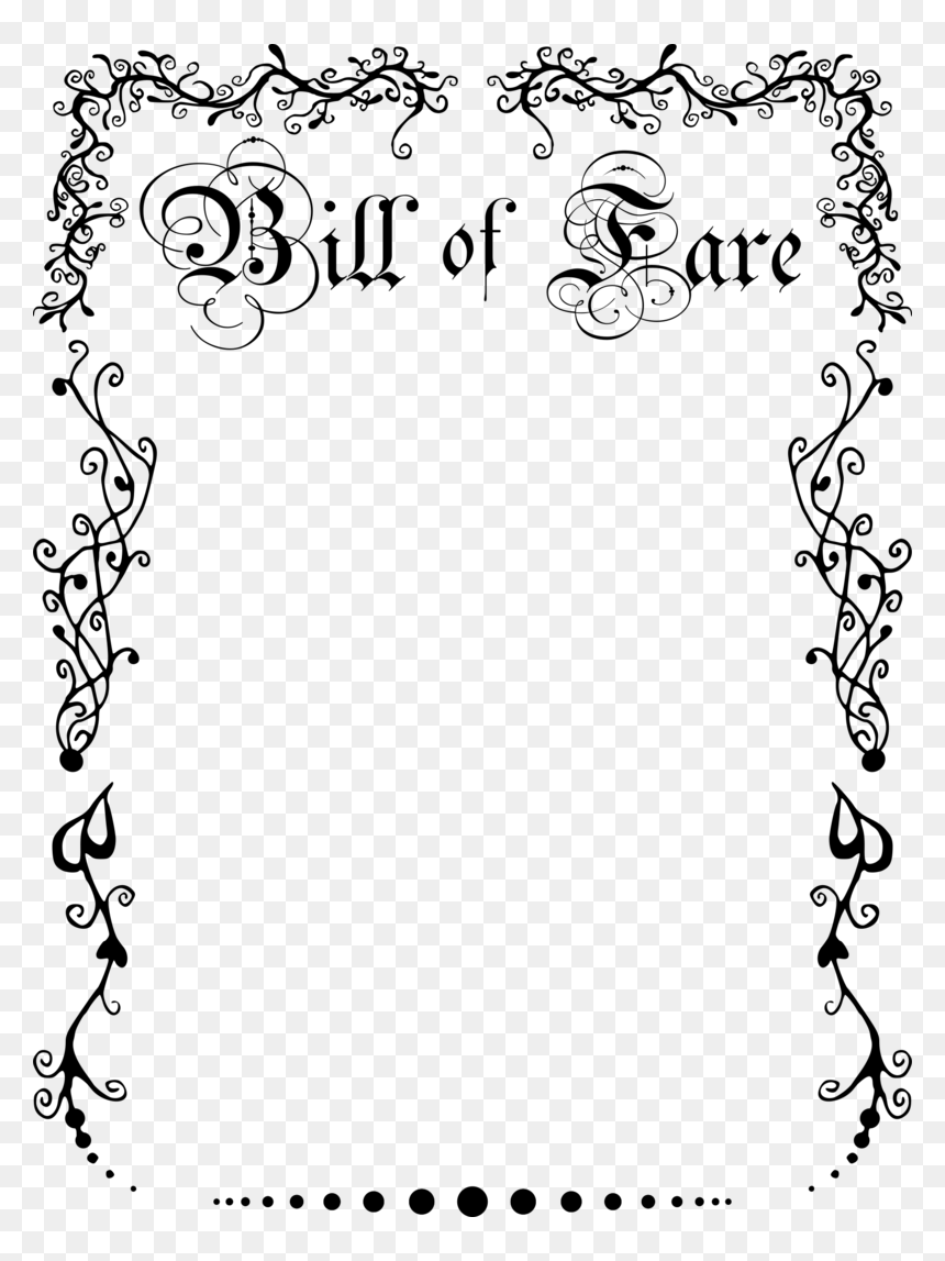 Bill Of Rights Border, HD Png Download - filigree frame png