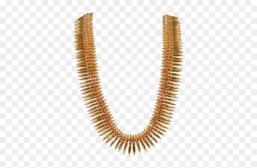 Kerala Traditional Gold Necklace, HD Png Download - gold ornaments png