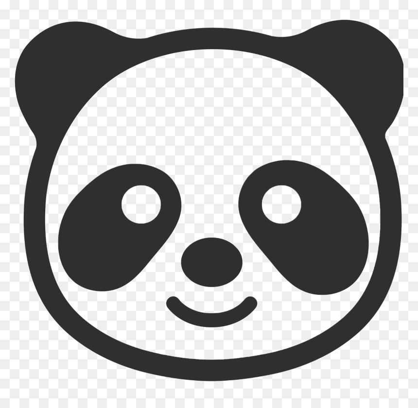 Papitas Fritas - Vector Blanco - Vector Negro - Panda Emoji, HD Png Download - vectores png negro