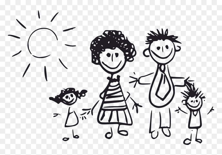 Familia Clip Art, HD Png Download - vectores png negro