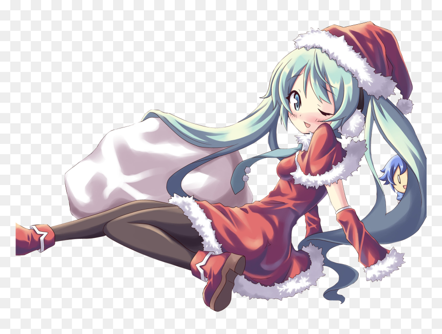 Vocaloid Christmas, HD Png Download - gorro de natal png