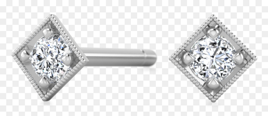 Earrings, HD Png Download - gold diamond png