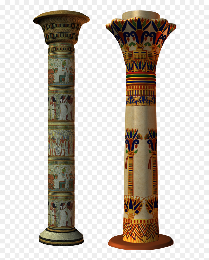 Egyptian Column Png, Transparent Png - roman pillar png