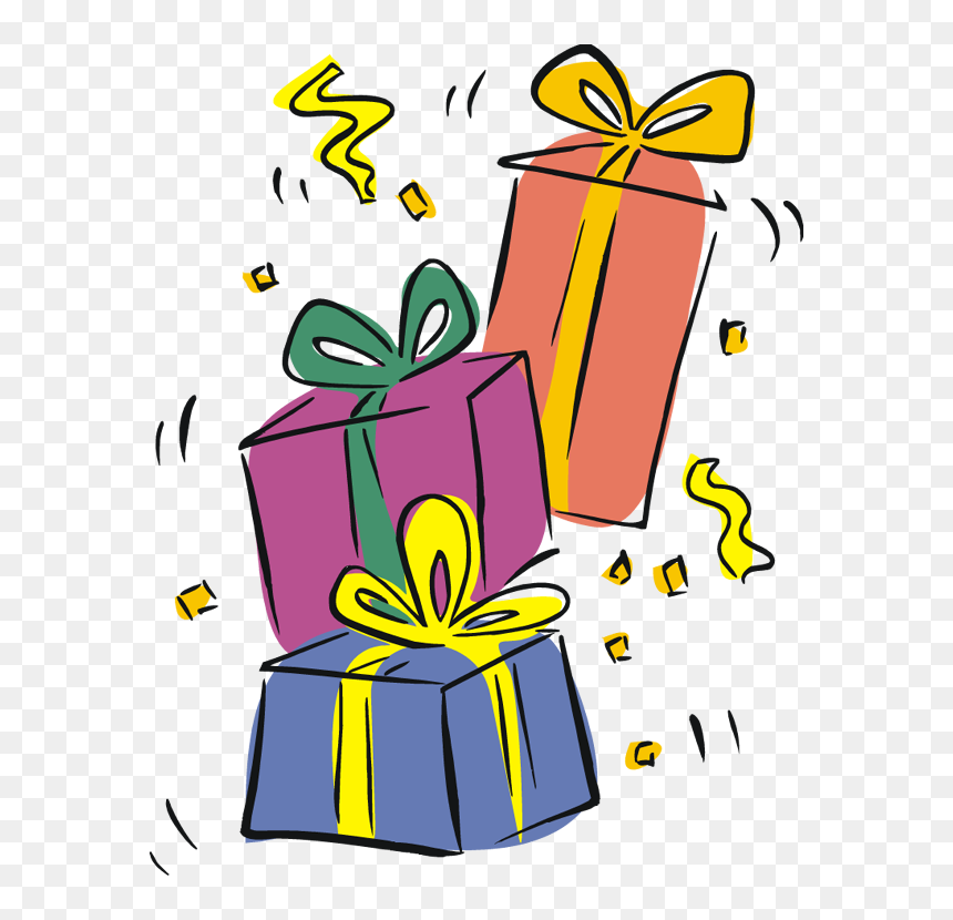 Birthday Presents Clipart, HD Png Download - birthday ribbon png