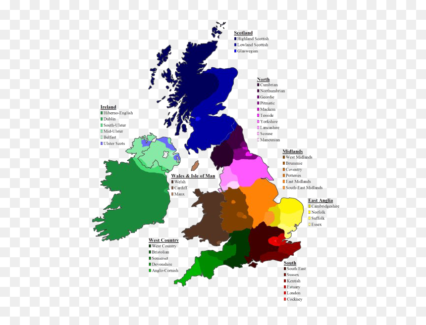 British Accents, HD Png Download - map clipart png