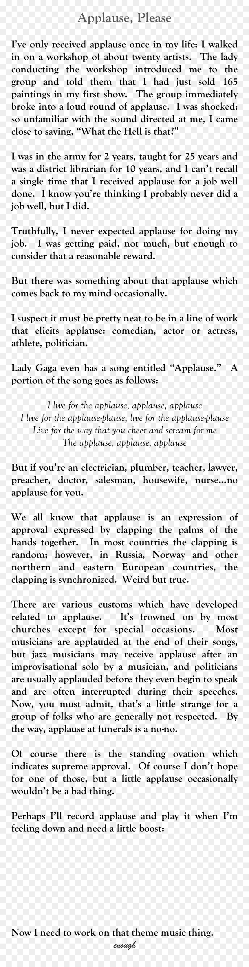 Document, HD Png Download - applause png