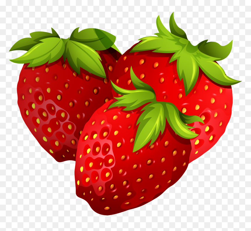 Strawberries Vector, HD Png Download - fresas png